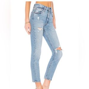 LEVI 501 Skinny Distressed Jeans